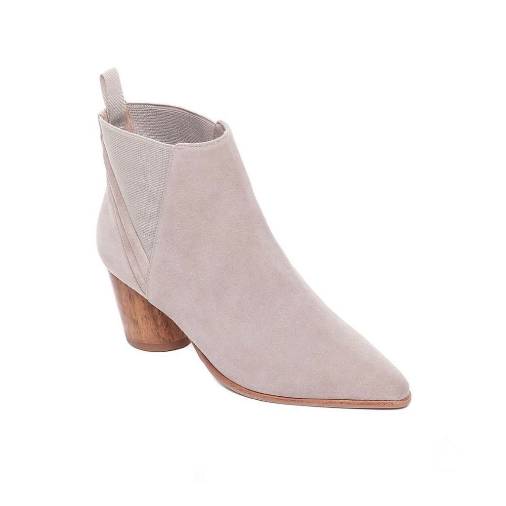 Bernardo Ferris Suede Pointed Toe Bootie Beige Size 9.5